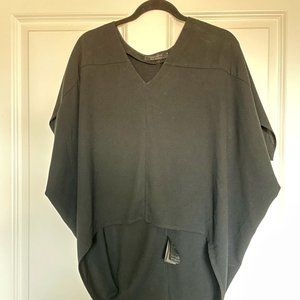 Black Silk AllSaints Dolman Sleeve Blouse Sz 8